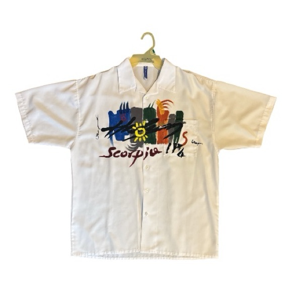 KOMAN SPORT White Graphic Button-down Men's Casual Shirt Sz XL - Picture 1 of 5
